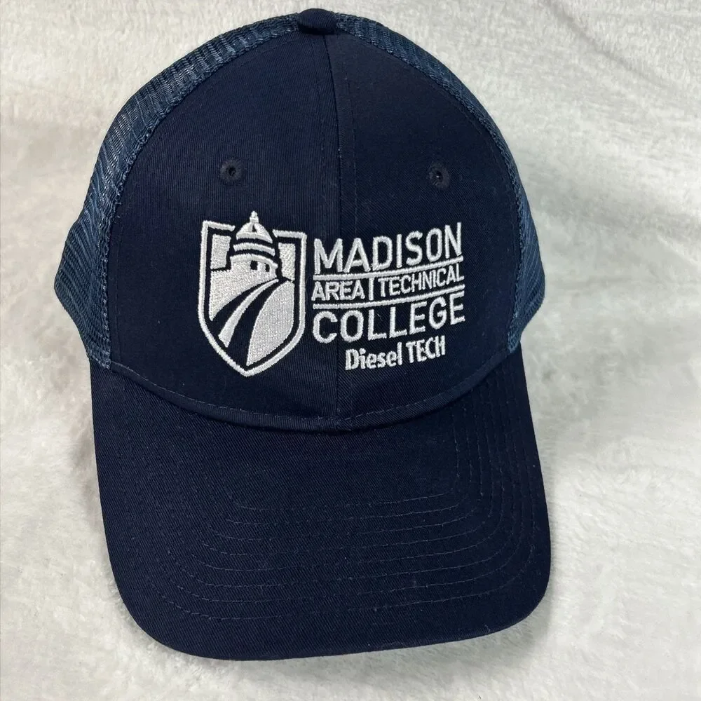 MATC Madison Area Technical College Diesel Tech Blue Mens Hat Adjustable